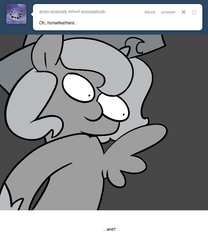 Size: 666x800 | Tagged: safe, artist:egophiliac, princess luna, moonstuck, g4, cartographer's cap, female, filly, grayscale, hat, monochrome, oh crap face, solo, wings, woona, woonoggles, younger