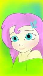 Size: 720x1280 | Tagged: safe, fluttershy, human, g4, female, humanized, sketch, solo