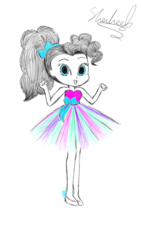 Size: 720x1280 | Tagged: safe, pinkie pie, equestria girls, g4, clothes, dress, female, sketch, solo