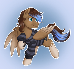 Size: 2731x2530 | Tagged: safe, artist:nauth, oc, oc only, oc:playthrough, pegasus, pony, clothes, commission, gamer, high res, hoodie, solo