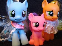 Size: 3072x2304 | Tagged: safe, bootleg, clothes, concerned pony, dress, high res, irl, photo, toy, trio