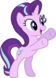 Size: 7275x10139 | Tagged: safe, artist:pink1ejack, starlight glimmer, pony, unicorn, g4, to where and back again, absurd resolution, bipedal, cute, cutie mark, female, glimmerbetes, mare, open mouth, rearing, simple background, smiling, solo, transparent background, vector