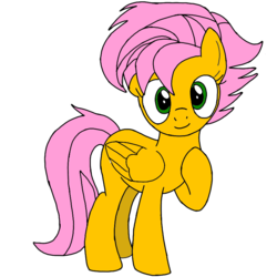 Size: 800x800 | Tagged: safe, artist:toyminator900, artist:vector-brony, oc, oc only, oc:beauty cheat, pegasus, pony, female, looking at you, mare, raised hoof, simple background, smiling, solo, trace, transparent background