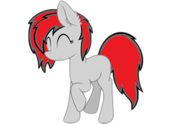 Size: 692x496 | Tagged: safe, artist:starstridepony, oc, oc only, oc:star stride, earth pony, pony, eyes closed, female, happy, mare, simple background, smiling, solo, transparent background