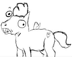 Size: 755x603 | Tagged: safe, artist:titaniumbrony, derped horse, fried wing, not related to show, solo, turnip