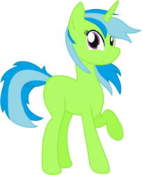 Size: 1799x2208 | Tagged: safe, artist:starstridepony, oc, oc only, oc:abstract, pony, unicorn, raised hoof, simple background, solo, transparent background