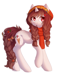 Size: 1509x1823 | Tagged: safe, artist:ponyinsideme, oc, oc only, pony, unicorn, clothes, freckles, scarf, simple background, solo, transparent background