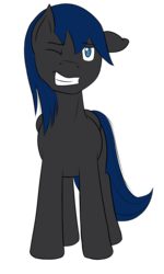 Size: 1164x1936 | Tagged: safe, artist:melodicstream, oc, oc only, oc:melodic stream, pegasus, pony, 2017 community collab, derpibooru community collaboration, looking at you, one eye closed, simple background, solo, transparent background, wink