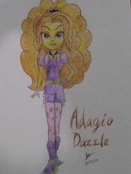 Size: 3000x4000 | Tagged: safe, artist:brianchoobrony-artie, adagio dazzle, equestria girls, g4, female, solo, traditional art