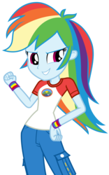 Size: 1828x2925 | Tagged: safe, artist:sketchmcreations, rainbow dash, equestria girls, g4, my little pony equestria girls: legend of everfree, female, hand on hip, simple background, smiling, solo, transparent background, vector