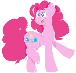 Size: 517x496 | Tagged: safe, artist:hawke5, pinkie pie, earth pony, pony, g4, female, happy, simple background, solo, white background