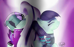 Size: 1024x652 | Tagged: safe, artist:unbronydc, coloratura, g4, clothes, countess coloratura, duality, veil