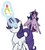 Size: 722x807 | Tagged: artist needed, safe, rarity, twilight sparkle, alicorn, pony, my little brony risovach, g4, big crown thingy, crown, jewelry, regalia, twilight sparkle (alicorn)