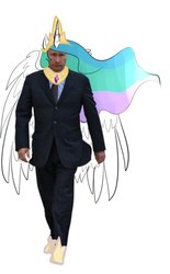 Size: 487x787 | Tagged: artist needed, safe, princess celestia, my little brony risovach, g4, alternate hairstyle, horn, mane swap, simple background, vladimir putin, wat, white background, wings