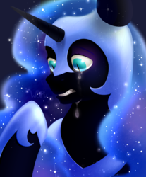 Size: 1024x1237 | Tagged: safe, artist:furuwaru, nightmare moon, pony, g4, crying, female, solo