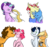 Size: 3731x3500 | Tagged: safe, artist:that-softscorpio, applejack, cheese sandwich, flim, pinkie pie, prince blueblood, soarin', starlight glimmer, trixie, pony, unicorn, g4, blushing, boop, crack shipping, female, flixie, high res, hug, male, mare, noseboop, ship:cheesepie, ship:soarinjack, shipping, simple background, straight, transparent background, winghug