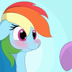 Size: 1000x1000 | Tagged: safe, artist:n0nnny, rainbow dash, twilight sparkle, pony, g4, :t, aggressive booping, animated, blushing, boop, cute, dashabetes, duo, eye shimmer, female, floppy ears, frame by frame, gif, gradient background, n0nnny's boops, nose wrinkle, scrunchy face, solo focus, wide eyes