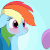 Size: 1000x1000 | Tagged: safe, artist:n0nnny, rainbow dash, twilight sparkle, pony, g4, :t, animated, blushing, boop, cute, dashabetes, duo, eye shimmer, female, floppy ears, frame by frame, gif, gradient background, n0nnny's boops, nose wrinkle, scrunchy face, solo focus, wide eyes