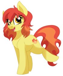 Size: 1500x1800 | Tagged: safe, artist:itstaylor-made, oc, oc only, oc:flamespitter, earth pony, pony, cute, eyelashes, female, mare, simple background, solo, transparent background