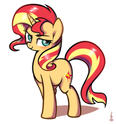 Size: 1400x1500 | Tagged: safe, artist:haden-2375, sunset shimmer, pony, unicorn, g4, female, simple background, solo, transparent background