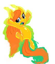 Size: 3000x3500 | Tagged: safe, artist:peachesandcreamated, oc, oc only, oc:vomit face, earth pony, pony, cute, female, happy, high res, looking at you, mare, simple background, solo, tongue out, transparent background, vomit