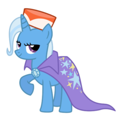 Size: 452x444 | Tagged: safe, artist:drlonepony, trixie, pony, unicorn, g4, female, hat, implied carrot cake, mare, simple background, solo, transparent background, vector