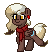 Size: 53x53 | Tagged: safe, oc, oc only, oc:sweet mocha, pegasus, pony, pony town, animated, clothes, female, gif, mare, simple background, solo, transparent background, trot cycle, trotting