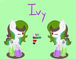Size: 960x746 | Tagged: safe, artist:sweetheartmlp, oc, oc only, oc:ivy leaf, reference sheet, solo