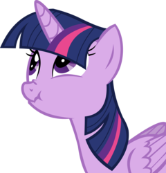 Size: 10911x11383 | Tagged: safe, artist:cyanlightning, twilight sparkle, alicorn, pony, g4, the one where pinkie pie knows, .svg available, absurd resolution, female, folded wings, mare, scrunchy face, simple background, solo, transparent background, twilight sparkle (alicorn), vector