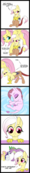 Size: 950x5394 | Tagged: safe, artist:silkensaddle, fluttershy, rarity, spike, oc, oc:bellicose, draconequus, dracony, hybrid, g4, alternate hairstyle, comic, draconequus oc, female, high res, interspecies offspring, male, offspring, older, older spike, parent:discord, parent:fluttershy, parent:rarity, parent:spike, parents:discoshy, parents:sparity, ship:sparity, shipping, straight