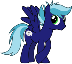 Size: 1348x1209 | Tagged: safe, artist:lightningbolt, derpibooru exclusive, oc, oc only, oc:gusty gale, pegasus, pony, 2017 community collab, derpibooru community collaboration, g4, .svg available, crossed hooves, cutie mark, looking at you, male, show accurate, simple background, smiling, solo, spread wings, stallion, svg, transparent background, vector, wings