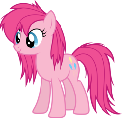 Size: 6000x5776 | Tagged: safe, artist:slb94, pinkie pie, earth pony, pony, g4, 80s, absurd resolution, alternate hairstyle, female, messy mane, simple background, solo, transparent background, vector