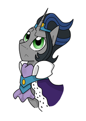 Size: 612x858 | Tagged: safe, artist:rosequartz1, idw, king sombra, pony, unicorn, g4, bust, good king sombra, male, mirror universe, portrait, simple background, solo, white background