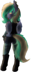 Size: 823x1920 | Tagged: safe, artist:obsidianocelot, oc, oc only, oc:starlight starbright, pegasus, anthro, unguligrade anthro, bracelet, clothes, ear piercing, female, jewelry, mare, piercing, punk, simple background, solo, spiked wristband, tongue out, transparent background