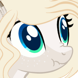 Size: 500x500 | Tagged: safe, artist:peachesandcreamated, oc, oc only, oc:aura dreamer, pony, :t, animated, bust, colored pupils, female, freckles, frown, gif, looking at you, mare, nose wrinkle, portrait, scrunchy face, shifty eyes, solo, wide eyes