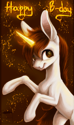 Size: 1080x1820 | Tagged: safe, artist:coralinatoilly, oc, oc only, pony, unicorn, glowing horn, horn, solo