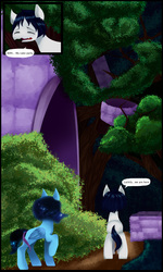 Size: 4800x8000 | Tagged: dead source, safe, artist:lunaritass, oc, oc only, alicorn, pegasus, pony, comic:sham true, absurd resolution, butt, comic, forest, plot