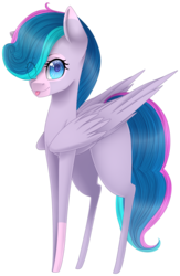 Size: 1244x1912 | Tagged: safe, artist:bonniebatman, oc, oc only, pegasus, pony, female, hair over one eye, mare, simple background, solo, tongue out, transparent background