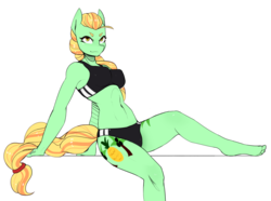 Size: 1280x953 | Tagged: safe, artist:novabytes, oc, oc only, oc:amber waves, earth pony, anthro, plantigrade anthro, breasts, explicit source, reasonably sized breasts, simple background, solo, transparent background