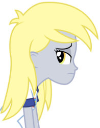 Size: 2569x3275 | Tagged: safe, artist:sketchmcreations, derpy hooves, equestria girls, g4, my little pony equestria girls: legend of everfree, bored, female, high res, side view, simple background, solo, transparent background, vector