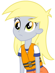Size: 1797x2400 | Tagged: safe, artist:sketchmcreations, derpy hooves, equestria girls, g4, my little pony equestria girls: legend of everfree, female, frown, lifejacket, simple background, solo, transparent background, vector