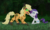 Size: 1500x900 | Tagged: safe, artist:eulicious, applejack, rarity, original species, timber pony, timber wolf, g4, crying, female, floppy ears, forest, lesbian, looking at each other, messy mane, ship:rarijack, shipping, species swap, timber wolfified, timberjack