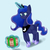 Size: 2000x2000 | Tagged: safe, artist:passigcamel, princess luna, pony, g4, blushing, female, gift giving, high res, magic, present, solo, telekinesis