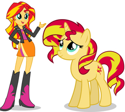 Size: 1049x936 | Tagged: safe, artist:light blade, sunset shimmer, human, pony, unicorn, equestria girls, g4, boots, clothes, high heel boots, human ponidox, self ponidox, simple background, skirt, vector, white background