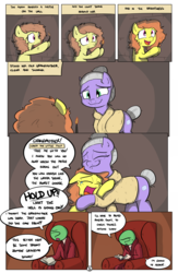 Size: 1984x3035 | Tagged: safe, artist:shoutingisfun, oc, oc only, oc:anon, earth pony, pony, comic:the little match filly, book, clothes, comic, couch, female, filly, grandmother, hug, match, reading, the little match girl, this will end in tears, this will not end well