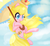 Size: 1084x990 | Tagged: safe, artist:taligintou, pony, fanart, floating, flying, ponified, princess peach, sky, solo, super mario bros.