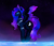 Size: 2480x2123 | Tagged: safe, artist:magnaluna, princess luna, alicorn, pony, g4, body markings, chest fluff, color porn, colored pupils, colored wings, colored wingtips, curved horn, ear fluff, eyeshadow, female, fluffy, galaxy mane, high res, horn, jewelry, lidded eyes, looking down, makeup, mare, night, regalia, solo, spread wings, stars, unshorn fetlocks