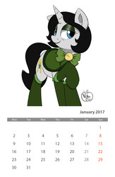 Size: 1600x2450 | Tagged: safe, artist:methidman, artist:notenoughapples, color edit, edit, edited edit, oc, oc only, oc:joyride, pony, unicorn, colt quest, adult, bags under eyes, bowtie, calendar, clothes, color, colored, cutie mark, cyoa, eyeshadow, female, horn, leggings, mage, makeup, mantle, mare, omega, photofunia, pimp, smiling, solo, stars
