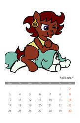 Size: 1600x2450 | Tagged: safe, artist:ficficponyfic, color edit, edit, edited edit, oc, oc only, oc:emerald jewel, oc:ruby rouge, earth pony, pony, colt quest, calendar, child, color, colored, colt, cute, ear piercing, earring, female, femboy, filly, foal, hair over one eye, happy, jewelry, male, one eye closed, photofunia, piercing, playing, sitting on person, tomboy, tongue out, wink, wrestling
