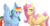 Size: 1752x901 | Tagged: safe, artist:apilsinn, fluttershy, rainbow dash, pegasus, pony, g4, behaving like a bird, cheek fluff, chest fluff, cute, duo, ear fluff, female, fluffy, glare, looking at someone, looking down, mare, neck fluff, no pupils, raised eyebrow, shoulder fluff, shy, simple background, smiling, spread wings, transparent background, wing fluff, wings